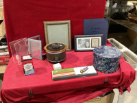 FRAMES, SMALL CROCKPOT, GIFT BOXES