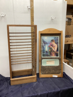 (2) WOOD ITEMS - CALENDAR HOLDER & A RACK