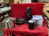 SODA STREAM, FONDUE SET, STOCK POT, FRYPANS, COFFEE POT