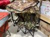 2 SLEEPING BAGS,COOLER, WOODS FOLDING PARTY COOLER W/STAND, KIDS FOLDING BENCH WITH CANOPY - 2