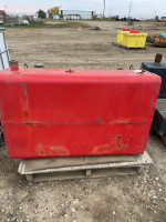 Red steel tank