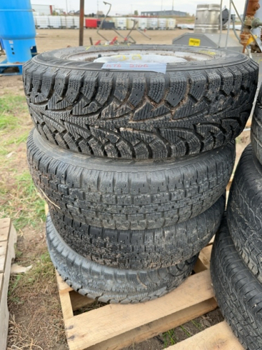 4–13 inch tires on rims