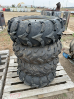 Set of four quad tires