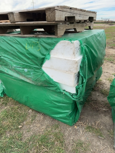 Double stack Styrofoam insulation HIGH DENSITY FOAM SLOPED