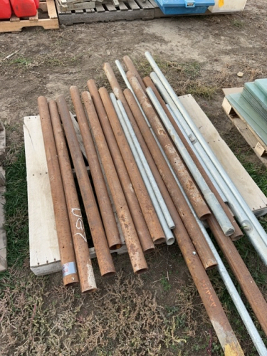 Pallet of steel pipe and conduit