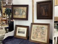 BOX OF VINTAGE/ANTIQUE FRAMES & PICTURES