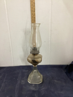 KEROSENE PEDESTAL STYLE LAMP - CLEAR BASE