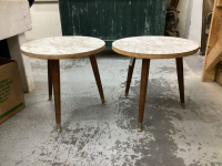 (2) STOOLS - 3 LEGS