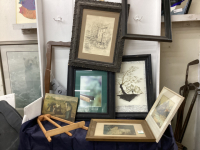 BOXFUL ANTIQUE & VINTAGE FRAMES & PICTURES