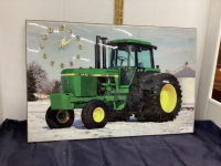 JD TRACTOR PICTURE W/ CLOCK