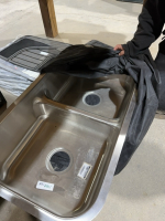 Stainless steel double sink