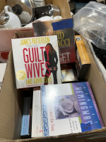 Box of audiobooks