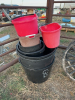 Plastic pails, buckets, and tubs