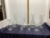 CLEAR GLASS DECANTERS & WATER PITCHERS