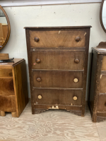 ANTIQUE 4-DRAWER DRESSER -MATCHES LOT #555