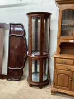 CRUVED FRONT CURIO CABINET