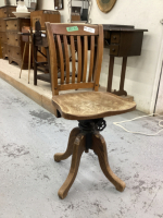 OAK OFFICE CHAIR - NOT ON CASTERS