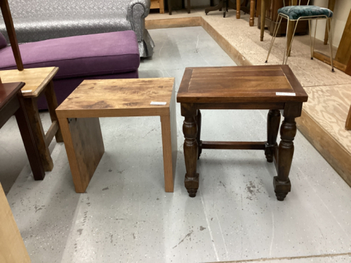 (2) SMALL UNMATCHED SIDE TABLES