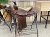 14" WESTERN SADDLE - HICH BACK - "WESTERN RAWHIDE" - 2