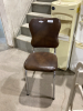 BROWN VINYL COVERED KITCHEN CHAIR