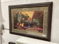 LARGE FRAMED PICTURE - BOWL WITH FRUIT