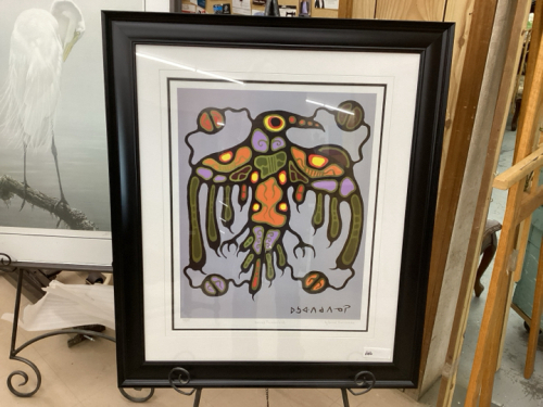 SACRED THUNDERBIRD - REPRODUCTION OF ORIGINAL ACRYLIC PAINTING BY NORVAL MORRISSEAU