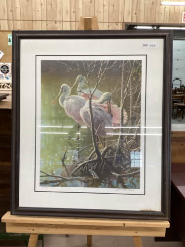 ROBERT BATEMAN “MANGROVE MORNING -ROSEATE SPOONBILLS”