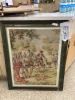 LARGE ANTIQUE FRAMED TAPESTRY , BELGAN ORIGIN