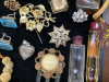 CUFF LINKS,TIE PINS, PERFUME BOTTLES, COMPACT, PINS - 4