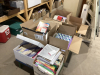 CART FULL OF COPY PAPER, SHIPPING LABELS, SMALL BOXES, STENCILS,