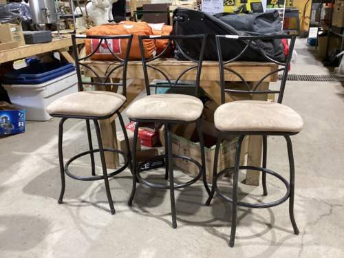 (3) COUNTER HEIGHT STOOLS