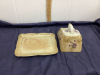 VINTAGE CHEESE TRAY W/ LID - 2