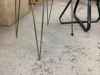 PATIO SIDE TABLE & (2) VINTAGE STACKING STOOLS - 3