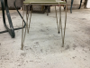PATIO SIDE TABLE & (2) VINTAGE STACKING STOOLS - 4