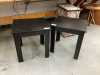 (2) BLACK SIDE TABLES