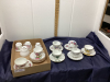 FLAT W/ ASSORTED TEA CUPS & SAUCERS