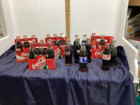 FULL COCA-COLA CLASSIC POP BOTTLES...INCLUDES (1) PEPSI