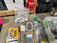 Box of mixed fasteners and shop supply