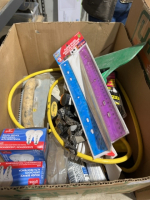 Two boxes of miscellaneous shop supplies