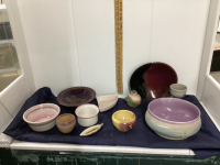 POTTERY PIECES - PINK/PURPLE TONES