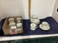 ROYAL DOULTON COFFE MUGS AND PLATES