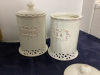 JD JAR, ROOSTER MOTIF COFFEE POT, COFFEE & TEA CANISTERS - 2