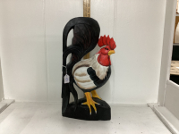 WOOD CARVED ROOSTER