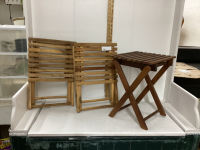 (3) SMALL FOLDING IKEA SIDE TABLES