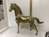 LARGE BRASS HORSE & METAL HORSE CUT-OUT NAPKIN HOLDER - 2