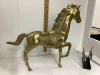 LARGE BRASS HORSE & METAL HORSE CUT-OUT NAPKIN HOLDER - 3