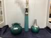 (3) DECOR VASES - BLUE TONES