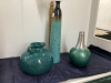 (3) DECOR VASES - BLUE TONES - 2