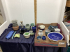 COLLECTION OF POTTERY ITEMS - BLUE TONES