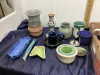 COLLECTION OF POTTERY ITEMS - BLUE TONES - 2